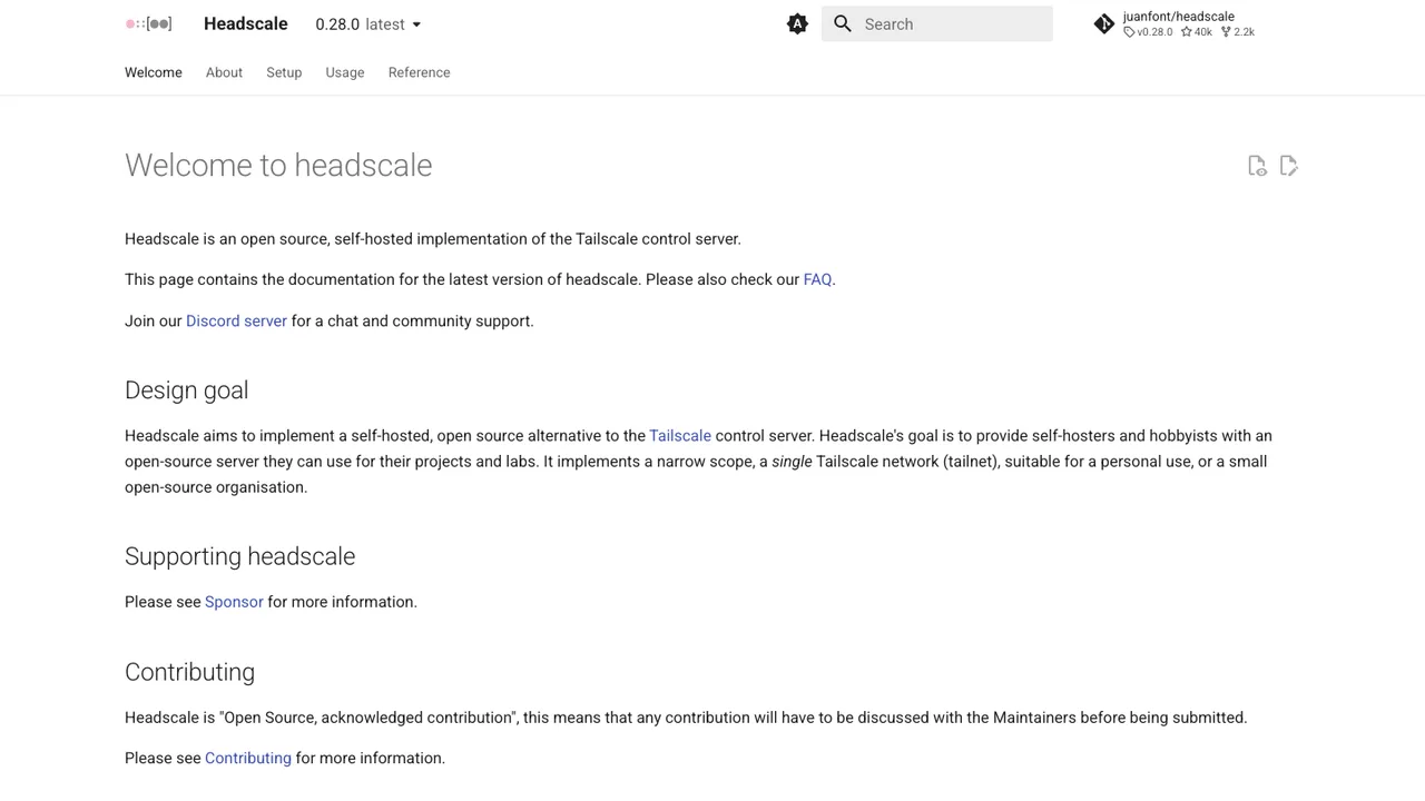 Headscale screenshot