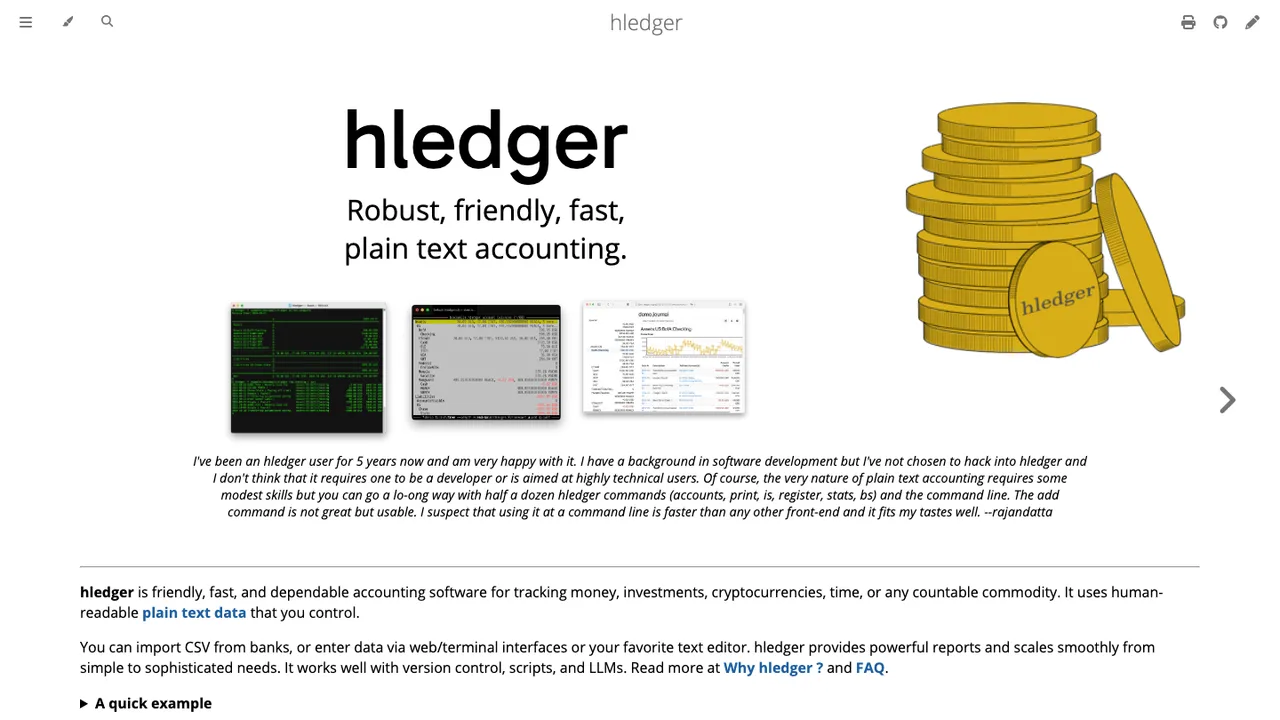 hledger screenshot