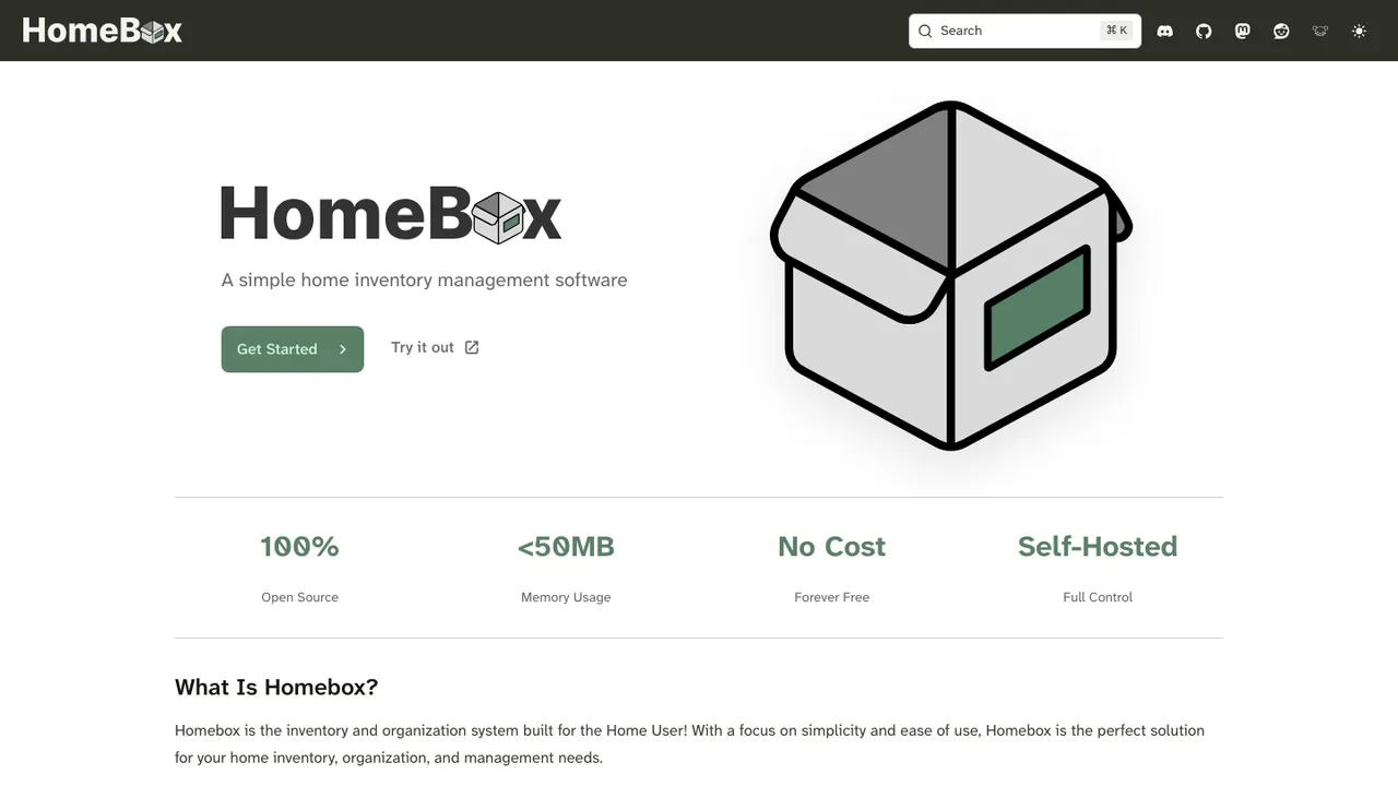 HomeBox screenshot