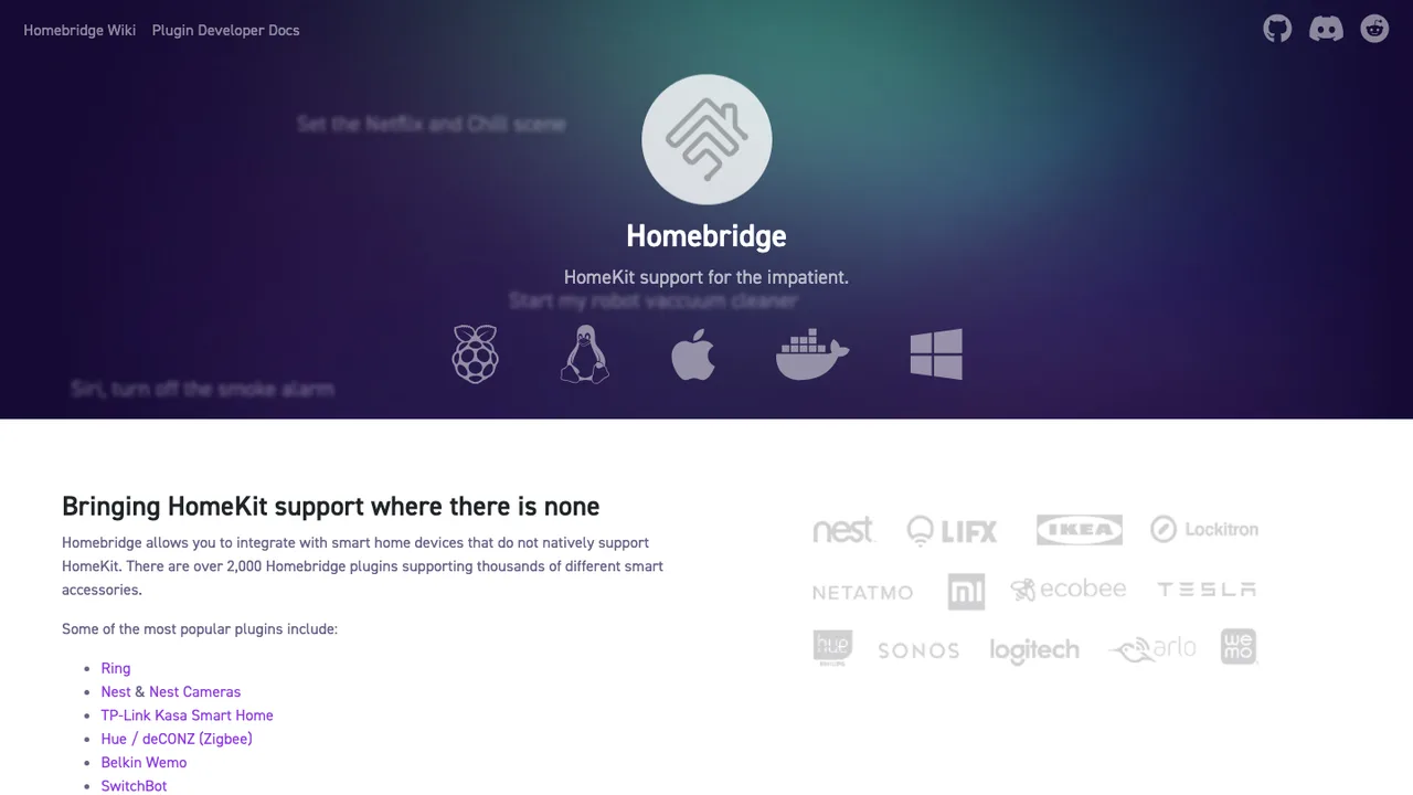 Homebridge screenshot