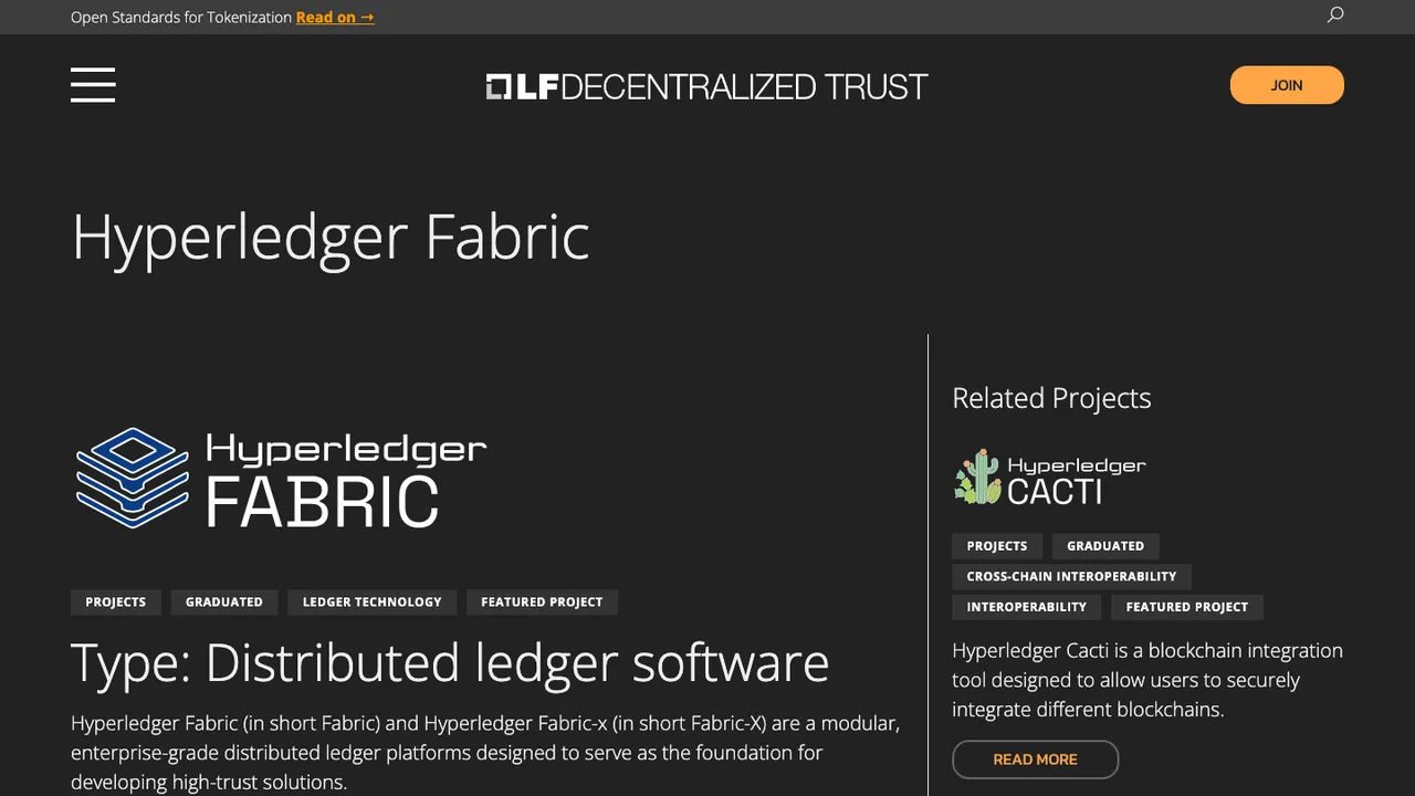 Hyperledger Fabric screenshot