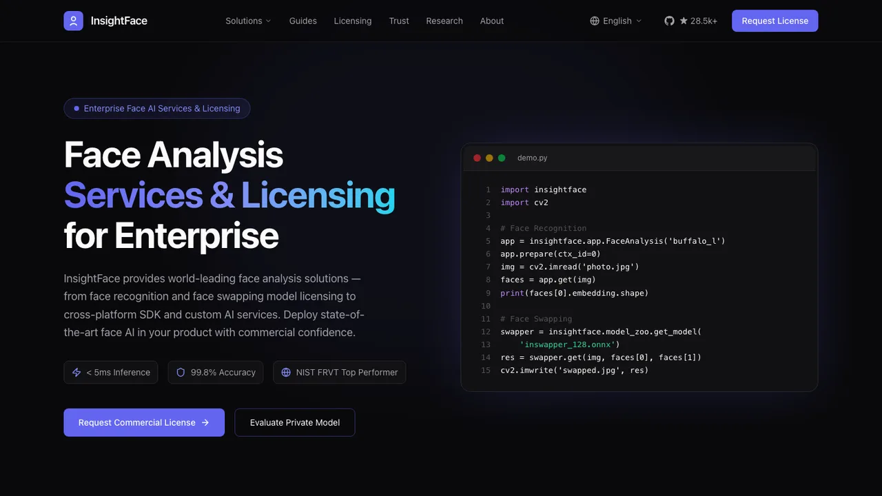 InsightFace screenshot