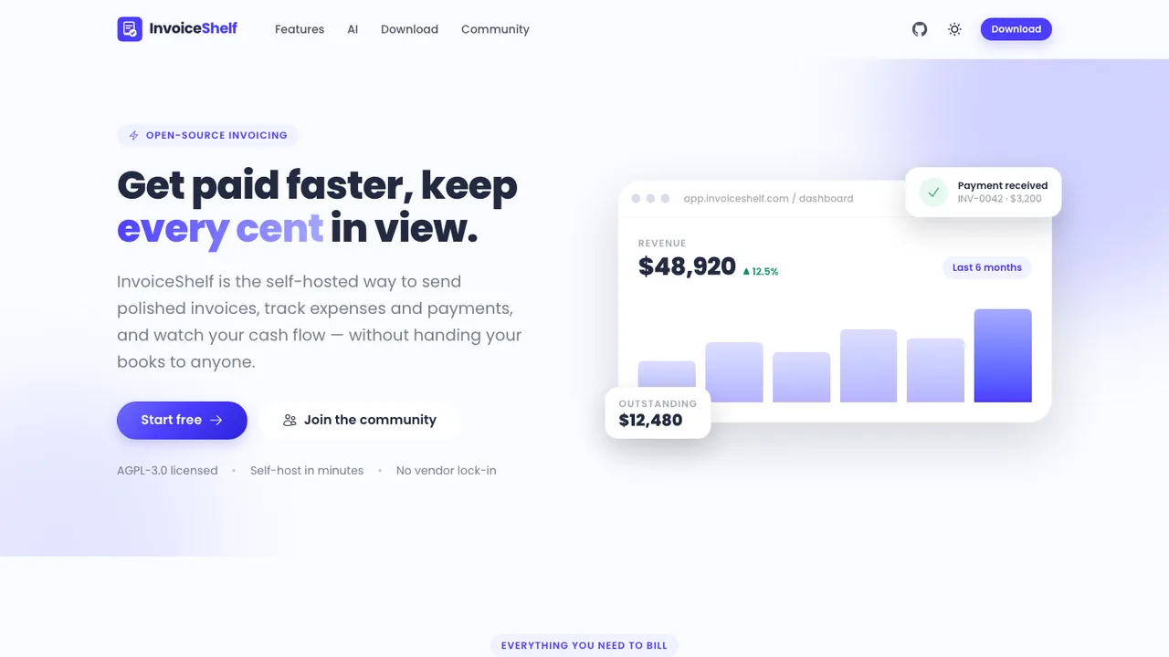 InvoiceShelf screenshot