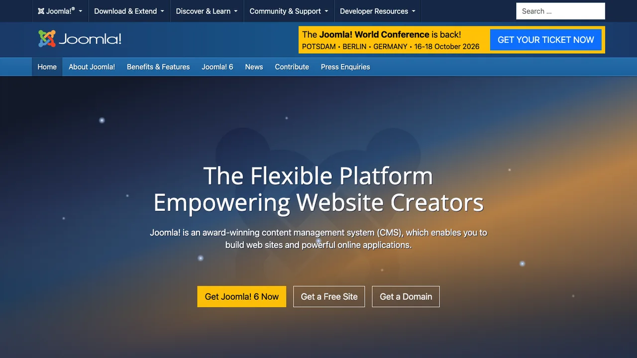 Joomla screenshot