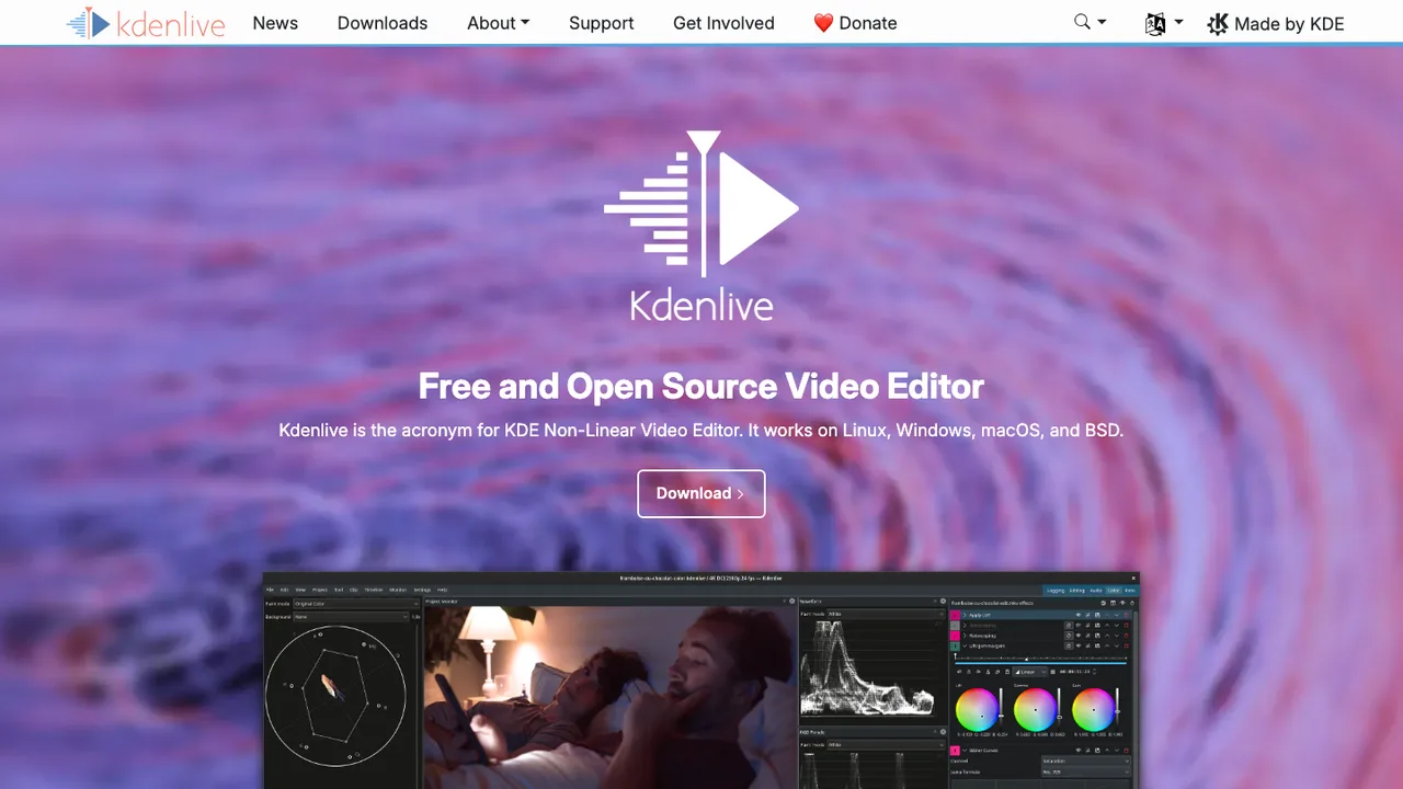 Kdenlive screenshot