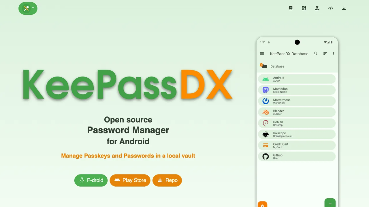 KeePassDX screenshot