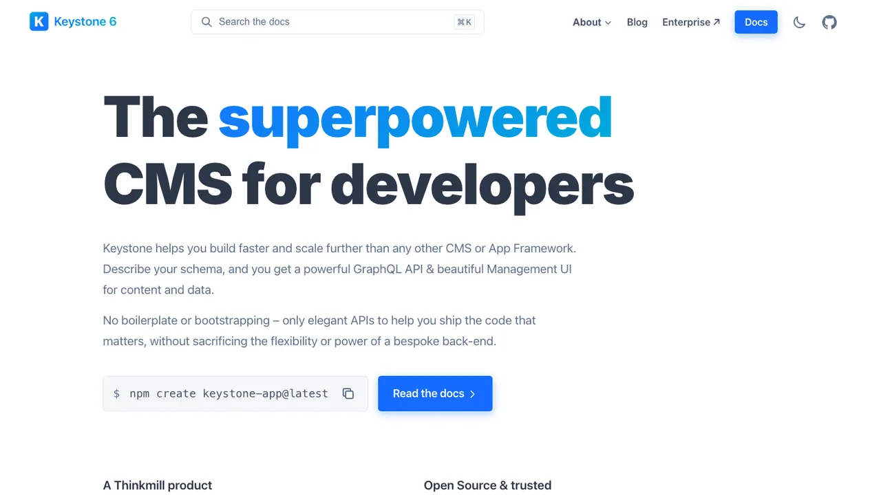 KeystoneJS screenshot