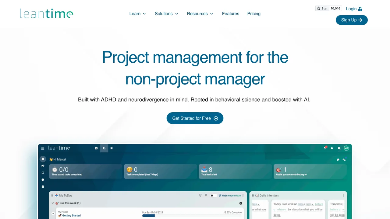 Leantime screenshot