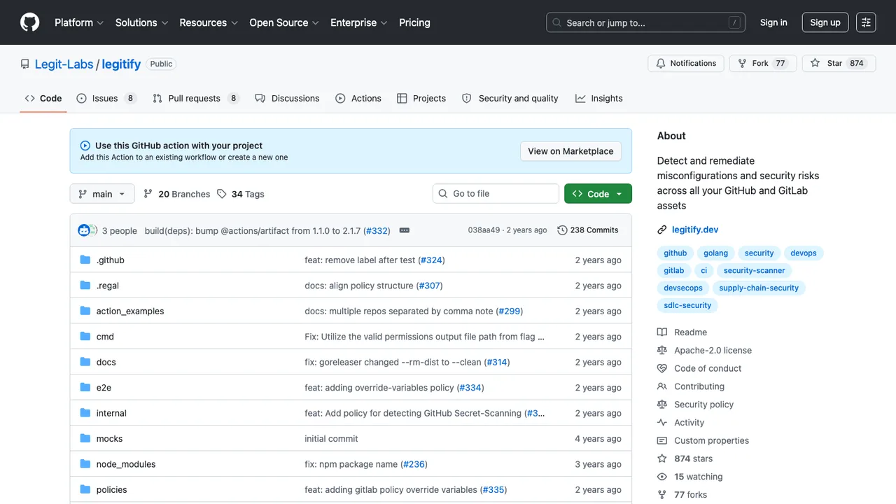 Legitify screenshot