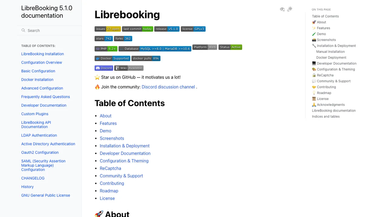 LibreBooking screenshot