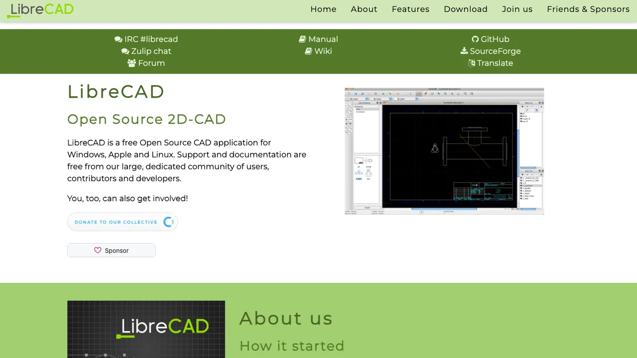 LibreCAD screenshot