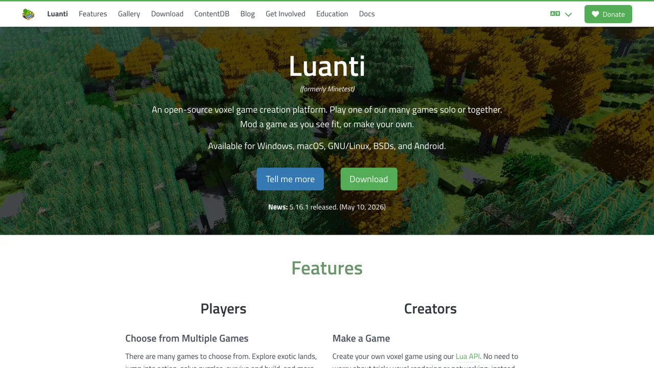 Luanti screenshot