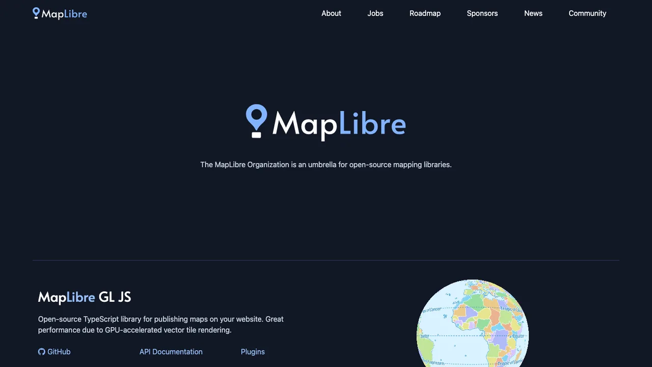 MapLibre GL JS screenshot