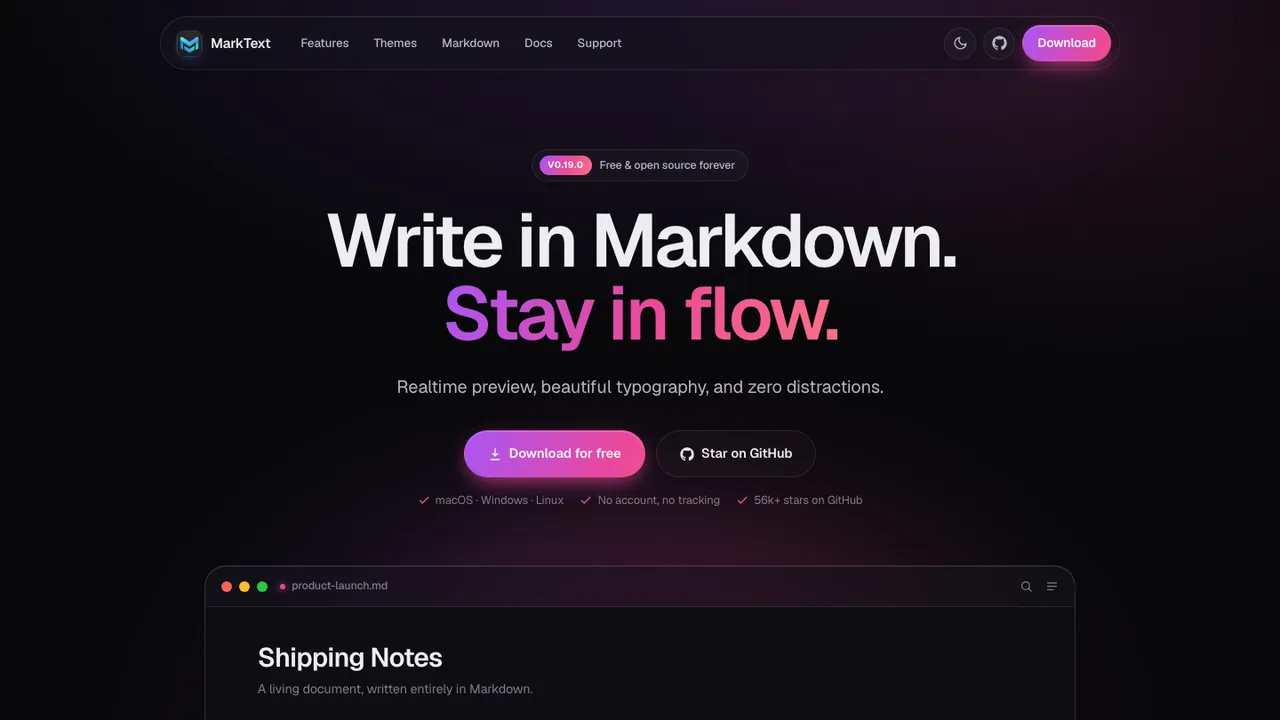 MarkText screenshot
