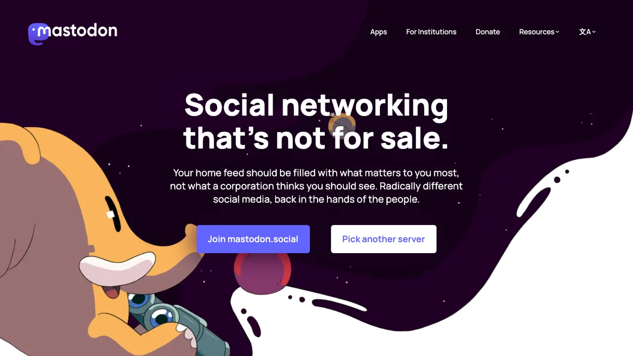 Mastodon screenshot