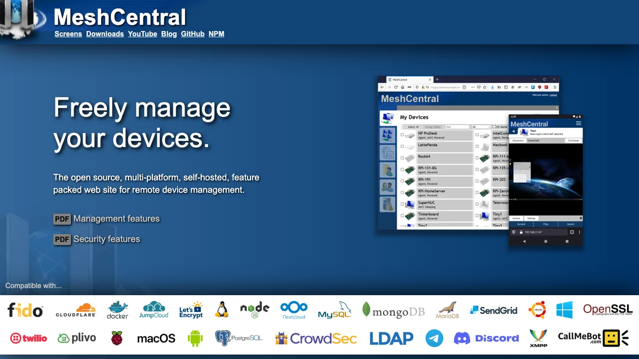 MeshCentral screenshot