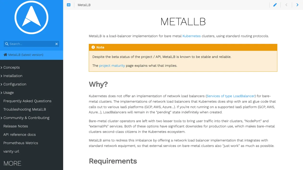 MetalLB screenshot