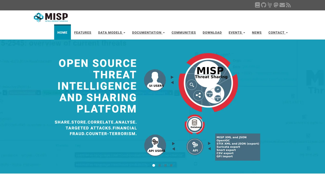 MISP screenshot