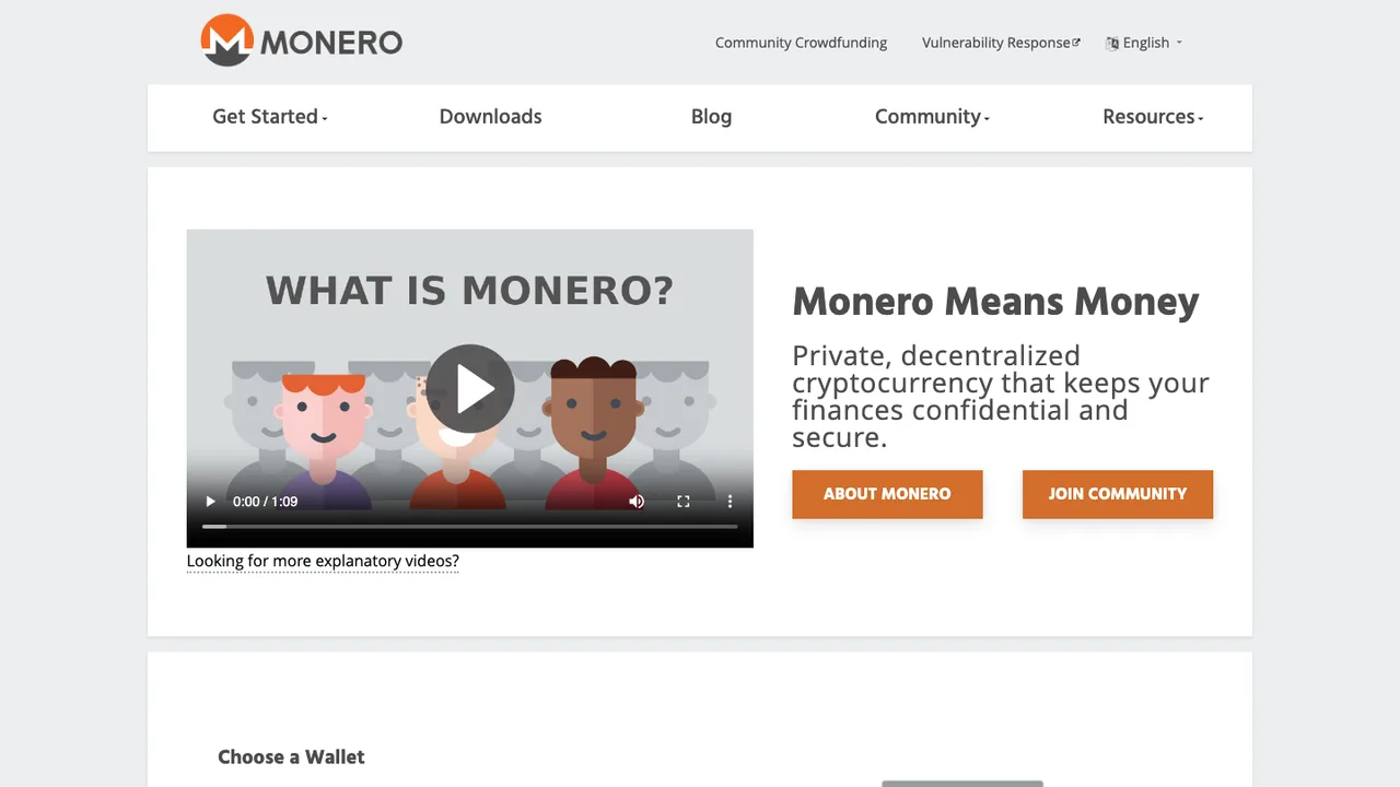 Monero screenshot