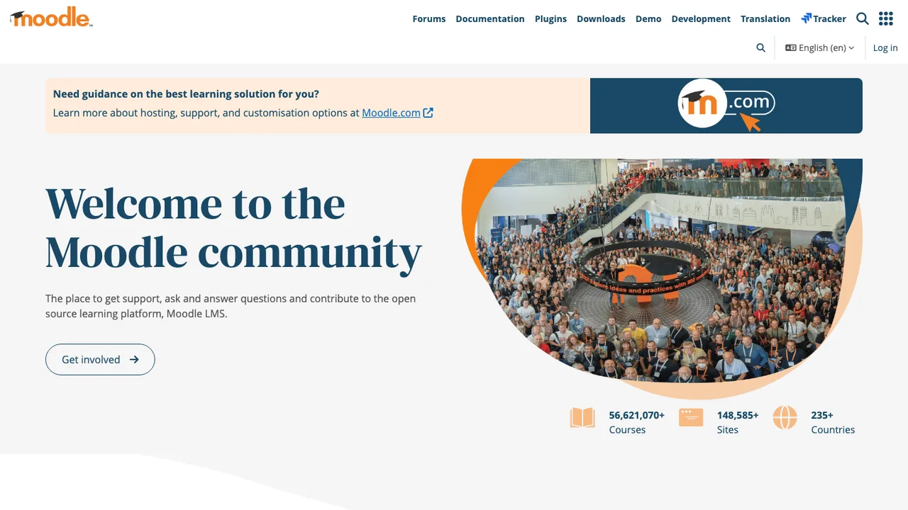 Moodle screenshot