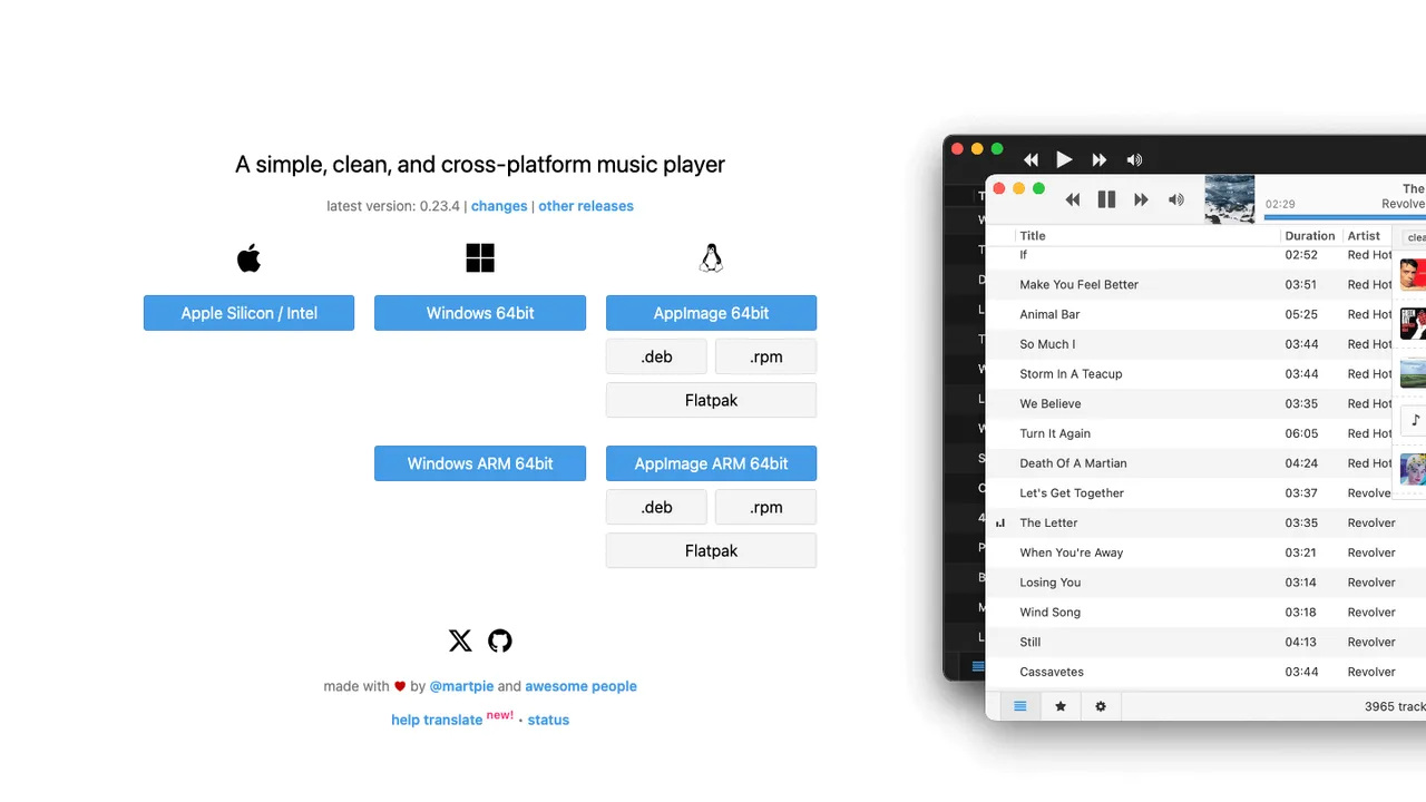 Museeks screenshot