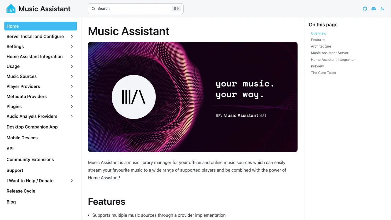 Music Assistant screenshot