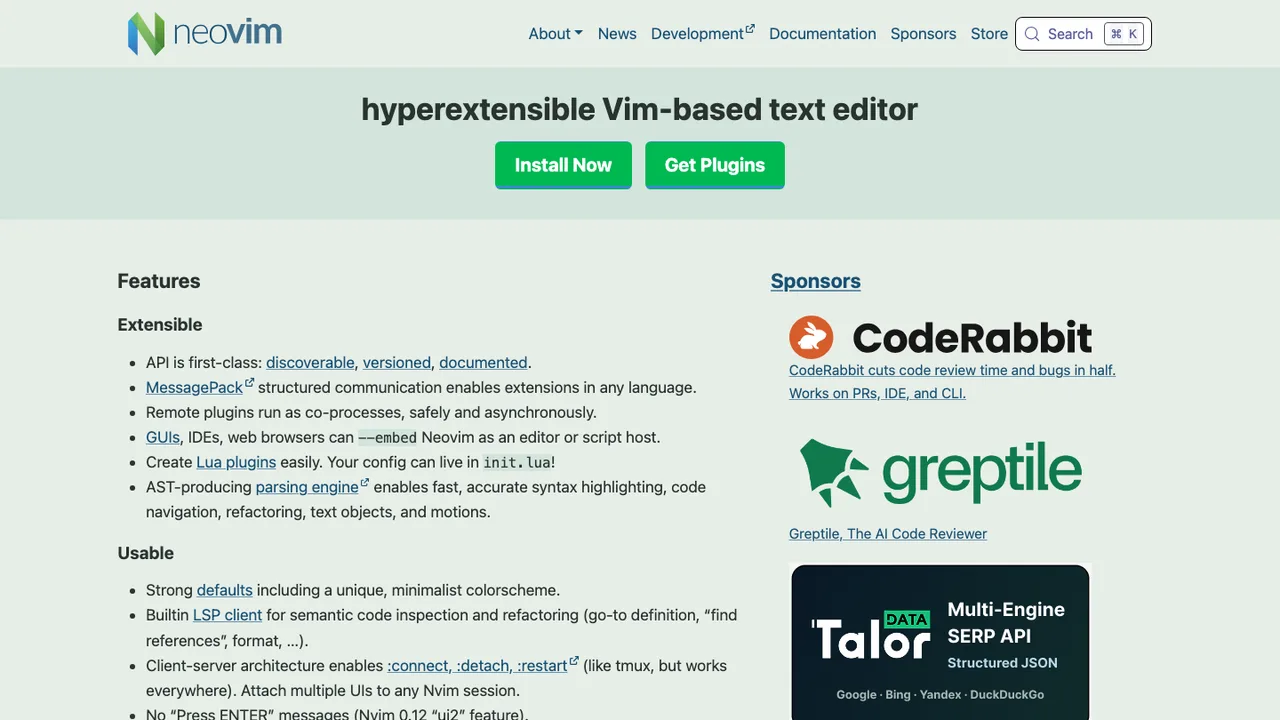 Neovim screenshot