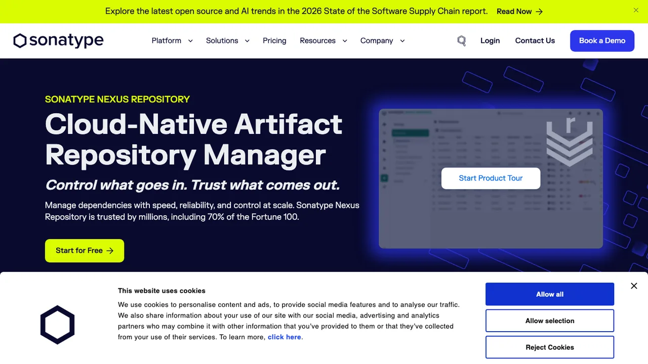 Nexus Repository screenshot