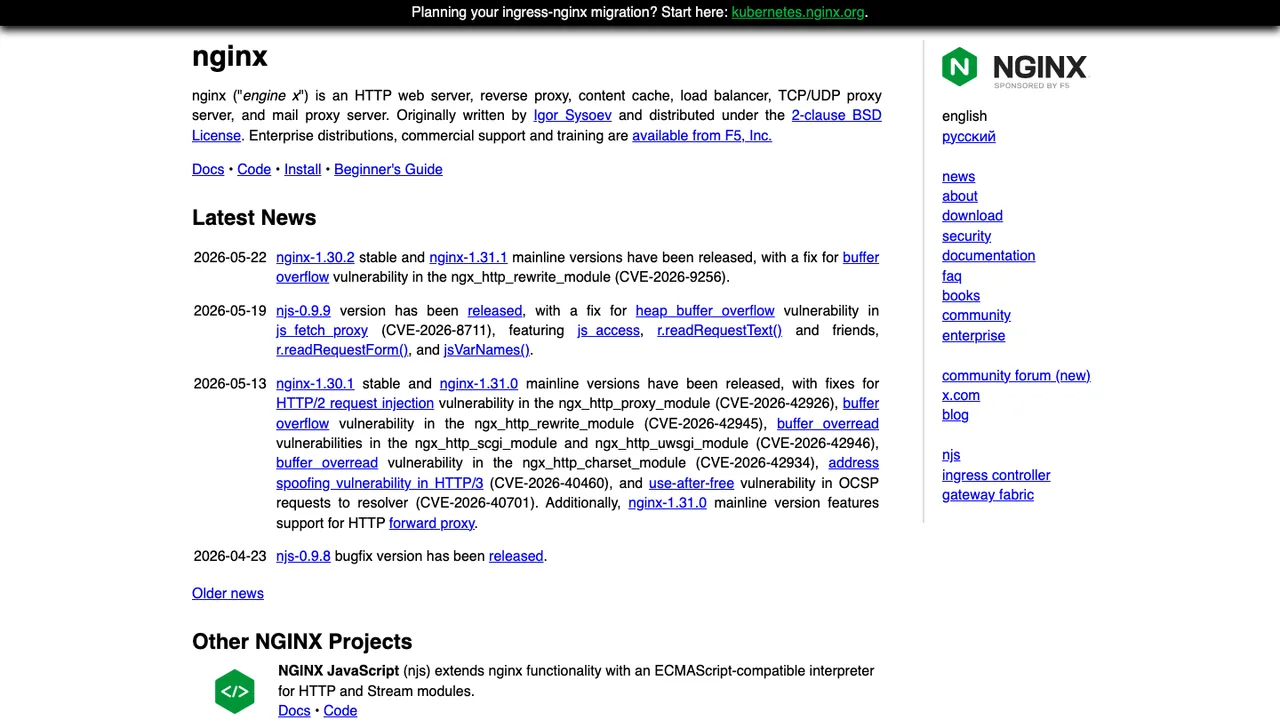 NGINX screenshot
