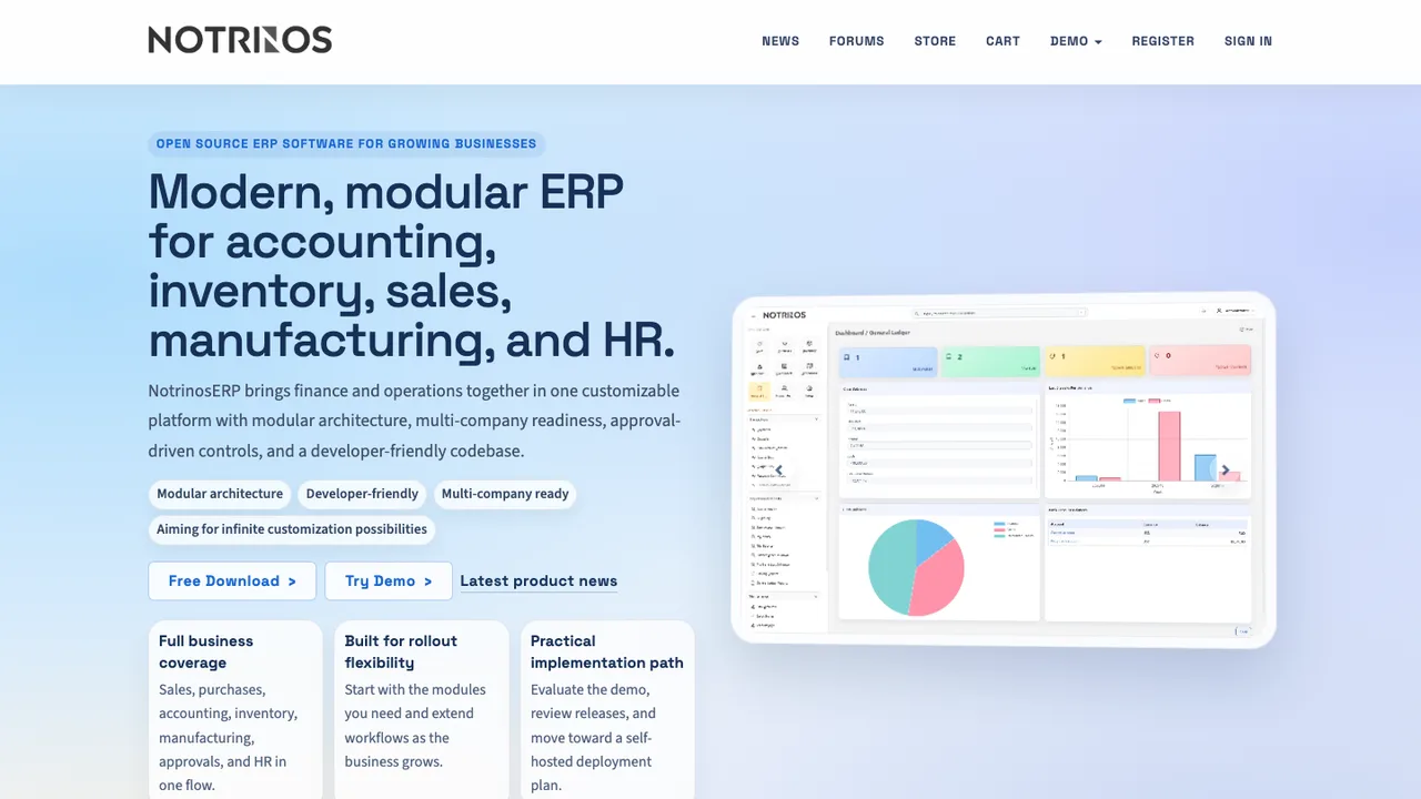 NotrinosERP screenshot
