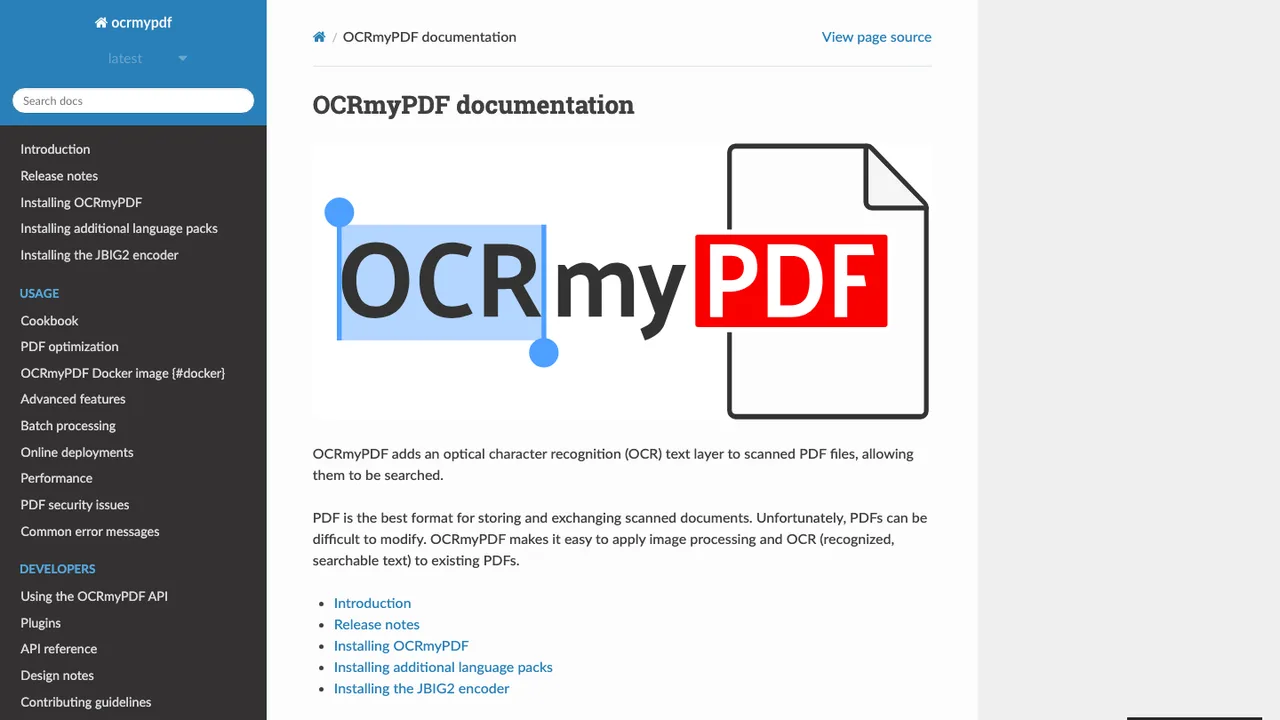 OCRmyPDF screenshot