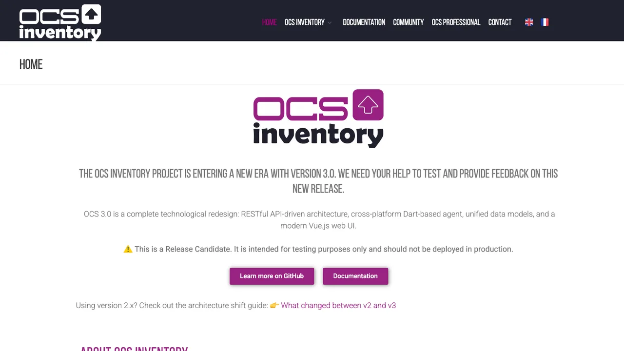 OCS Inventory NG screenshot