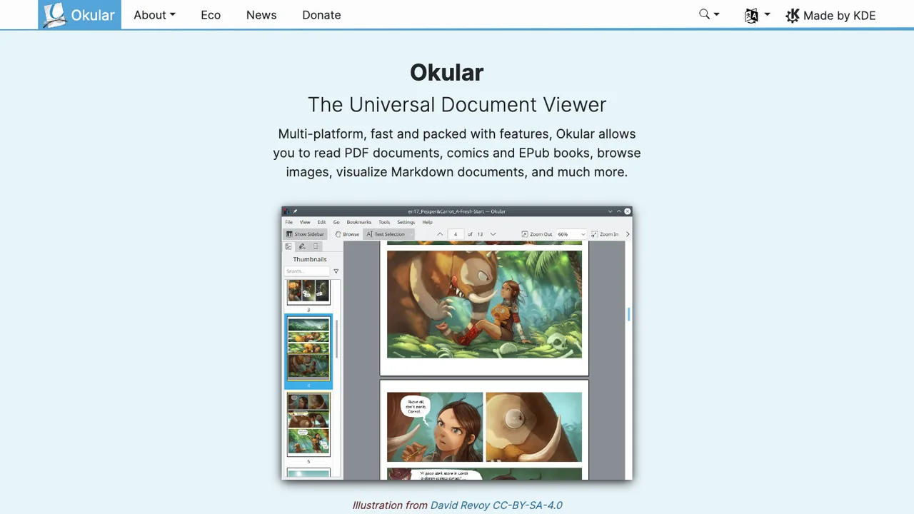 Okular screenshot