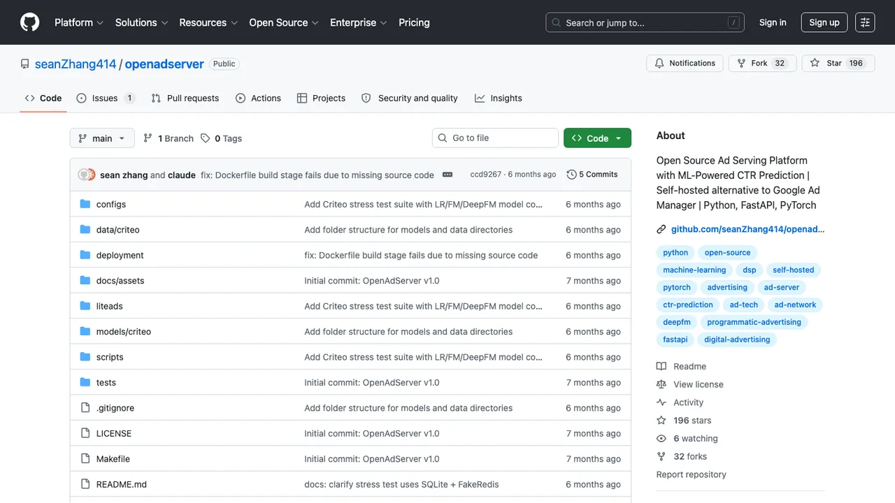 OpenAdServer screenshot