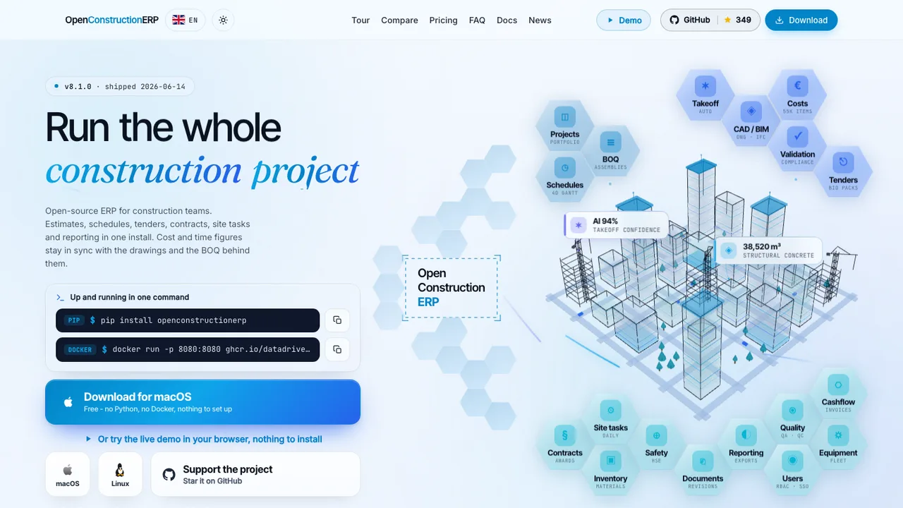 OpenConstructionERP screenshot