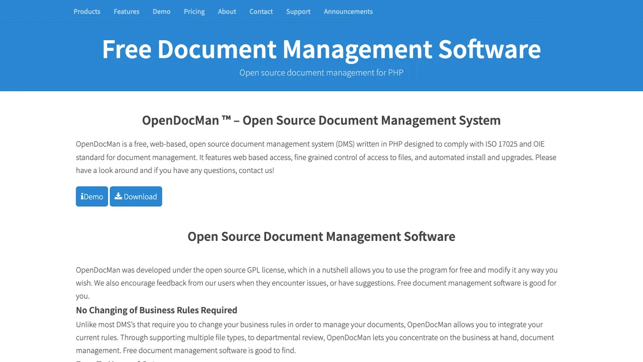 OpenDocMan screenshot