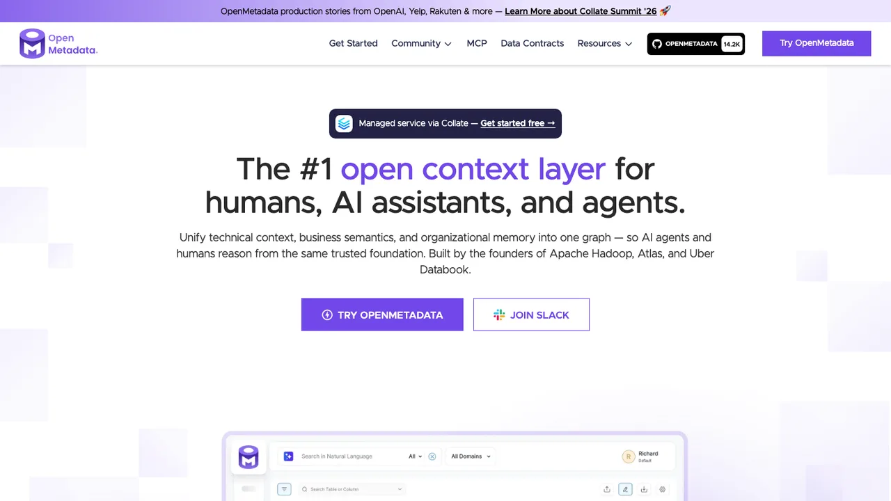 OpenMetadata screenshot
