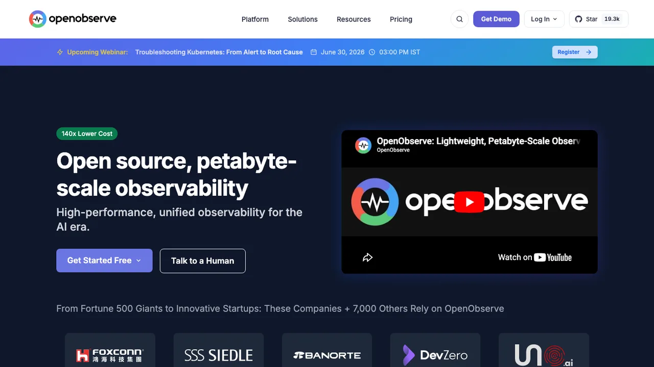 OpenObserve screenshot