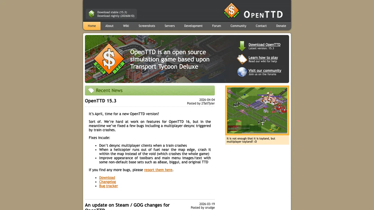 OpenTTD screenshot