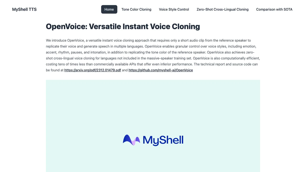 OpenVoice screenshot