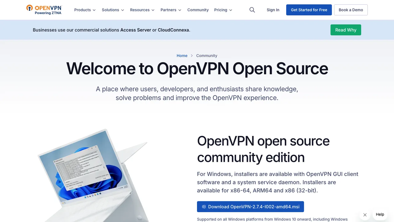 OpenVPN screenshot