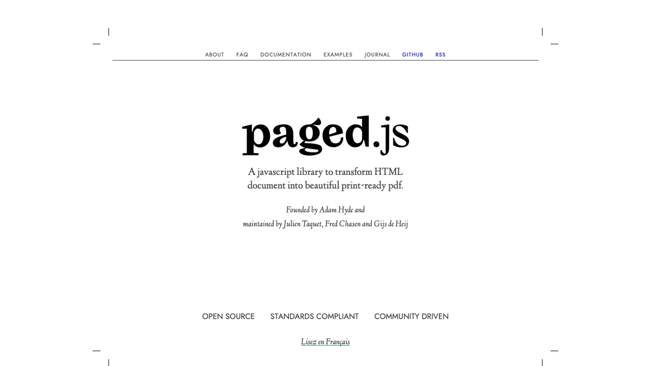 Paged.js screenshot