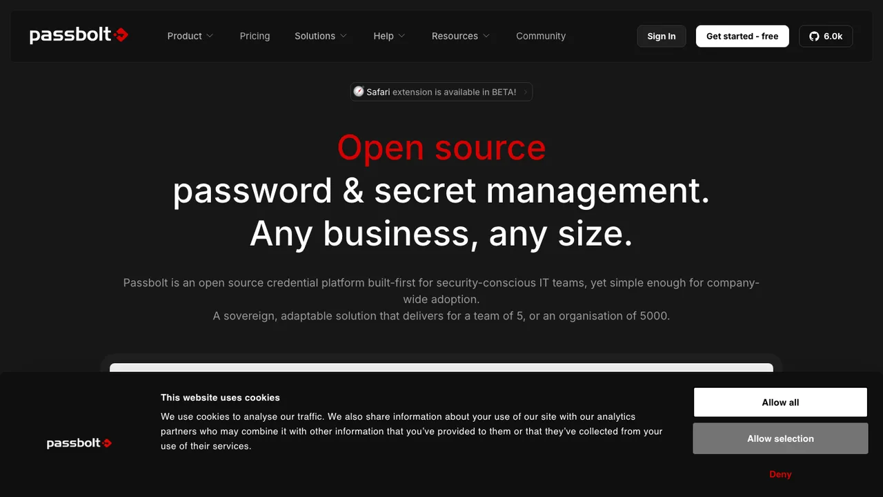 Passbolt screenshot