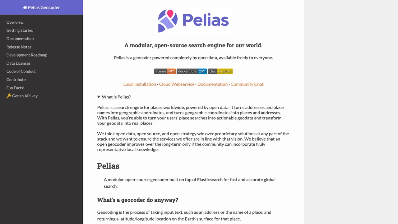 Pelias screenshot