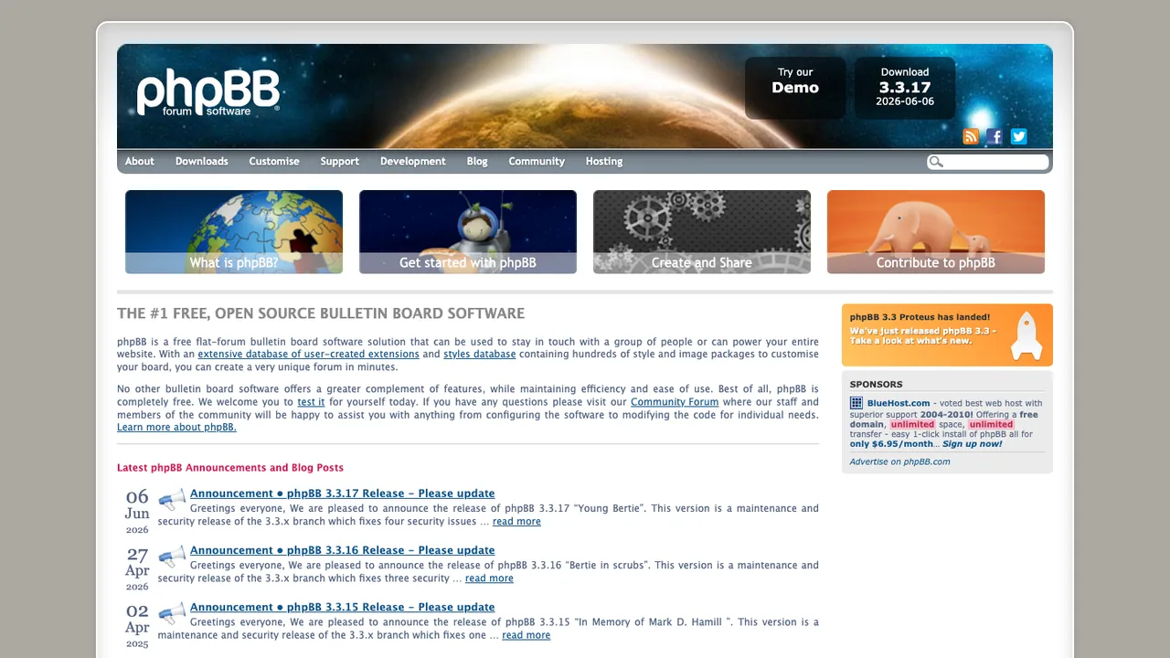 phpBB screenshot