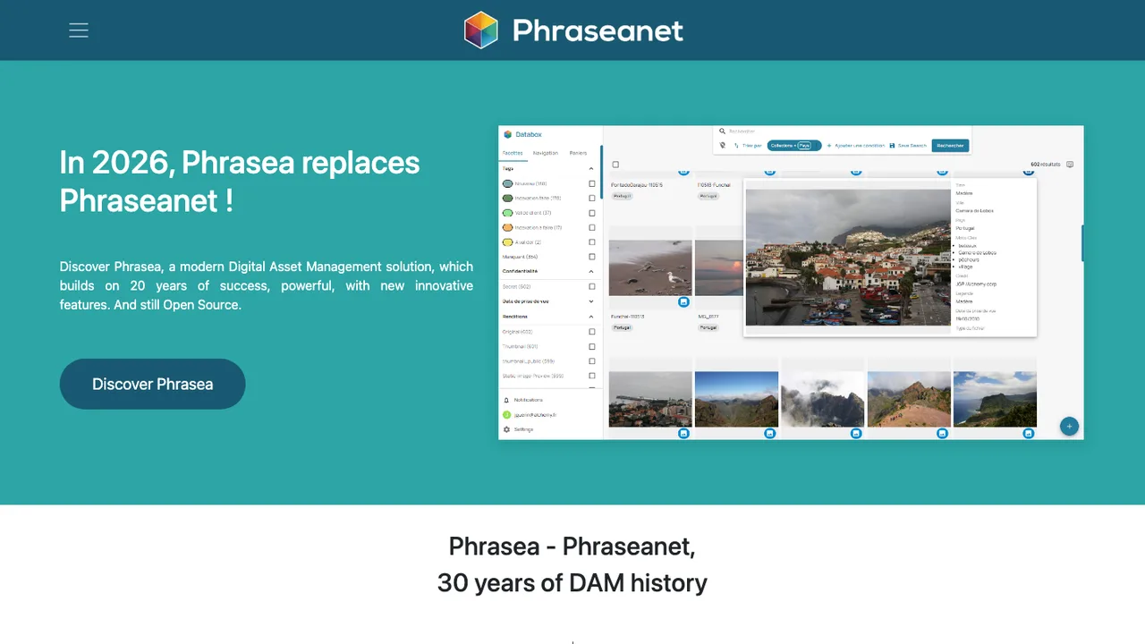 Phraseanet screenshot
