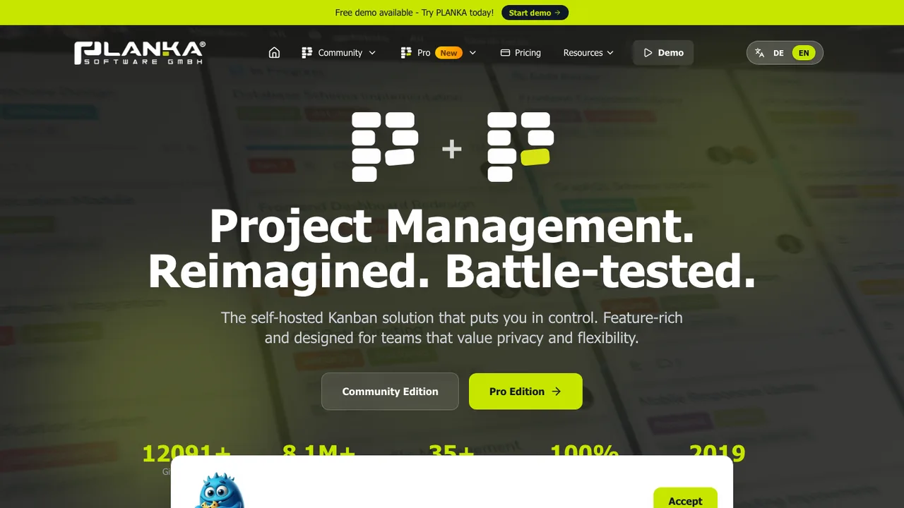 PLANKA screenshot