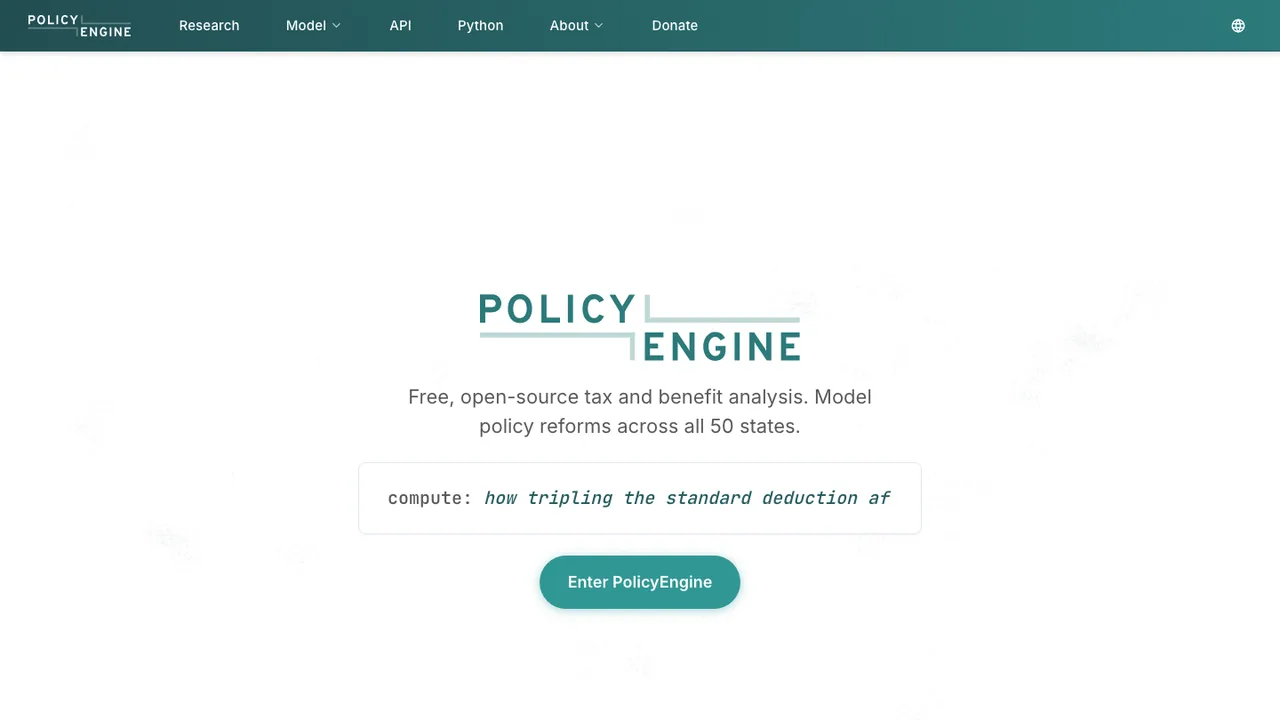 PolicyEngine US screenshot