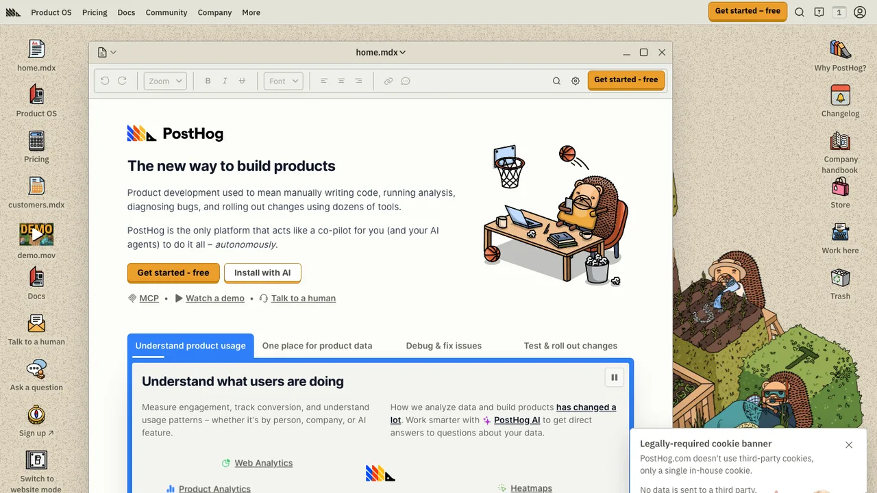 PostHog screenshot