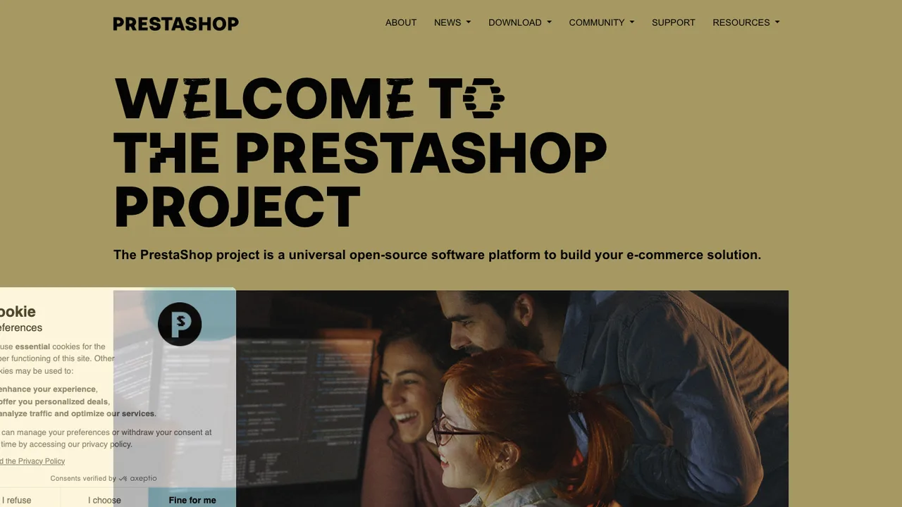 PrestaShop screenshot